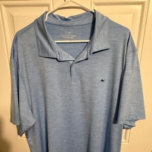 Vineyard Vines Blue Striped Polo - XXL